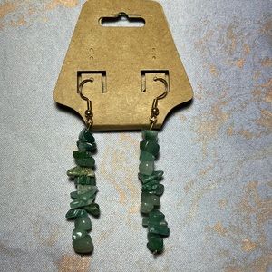 hand made long dainty stone earrings